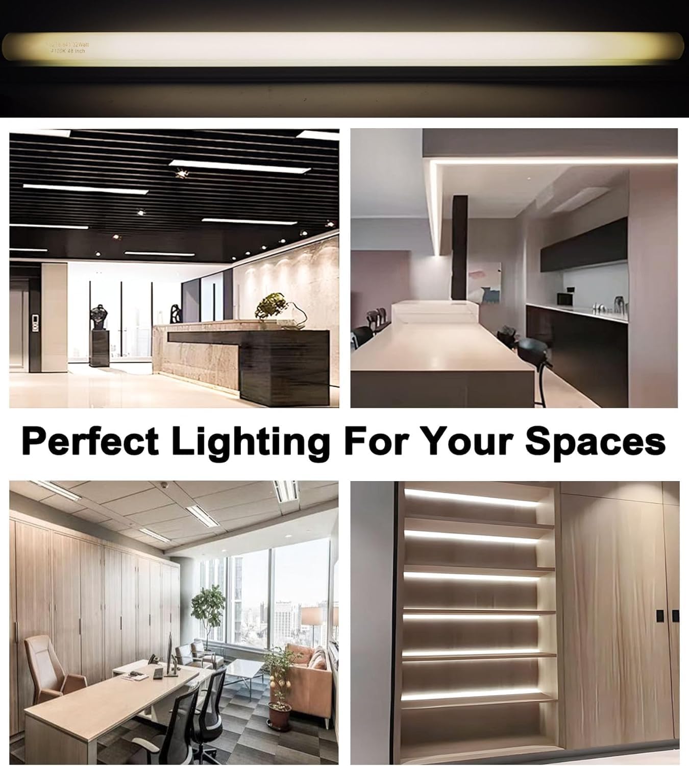 tewei Fluorescent Lamps Fluorescent Tube Light Bulb 3000K Warm White for Home Office Bedroom Living Room