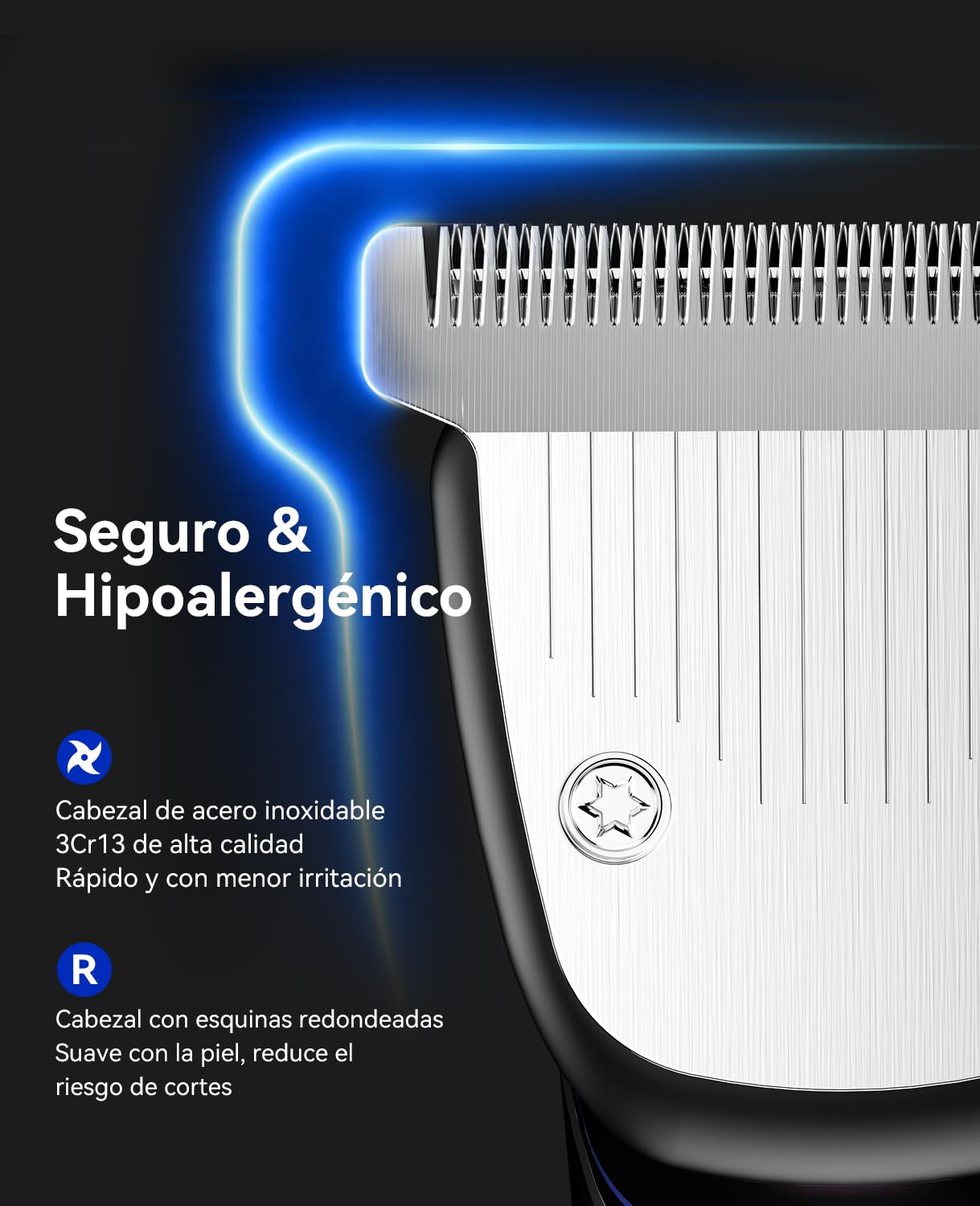 kensen Afeitadora Corporal Masculina 6 en 1, Cabezal Magnético
