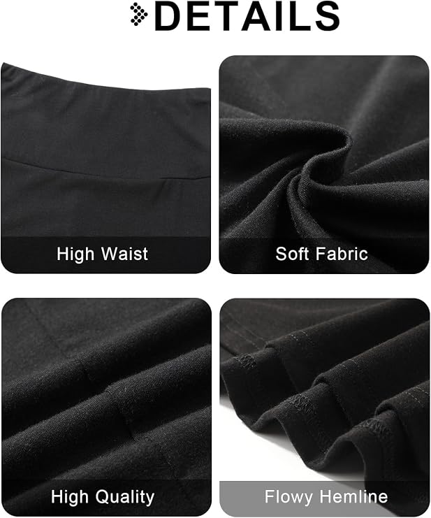 Adigaber Womens Long Skirt Elasticated High Waisted Maxi Yoga Skirt