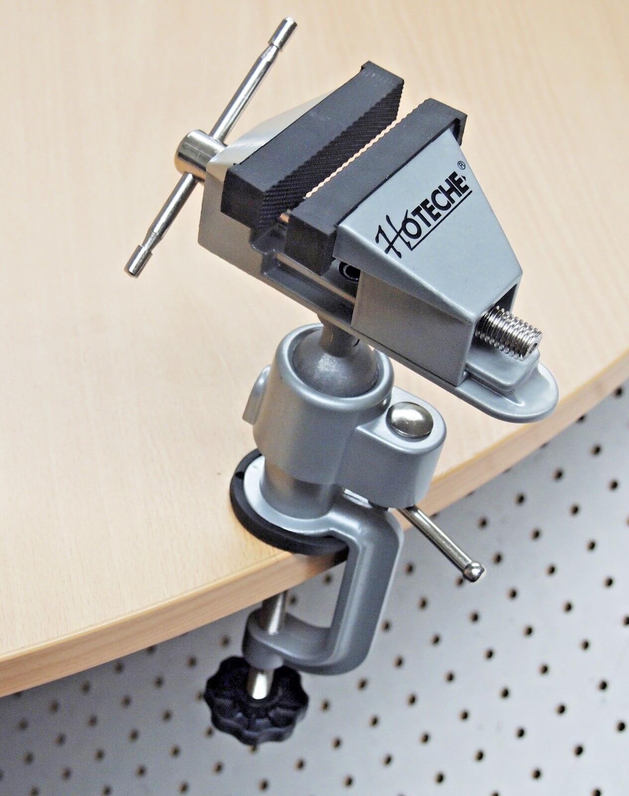 Tornillo de banco de mesa de aluminio de 3 pulgadas con tornillo de banco giratorio universal