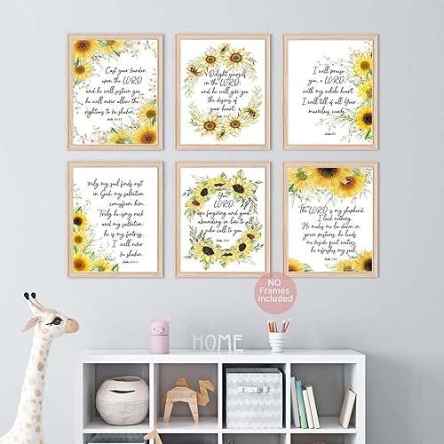 Miniatura 9 de Citas motivacionales positivas de la Biblia, versos de la Biblia, decoración de pared de las Escrituras, carteles de decoración de pared cristianos,