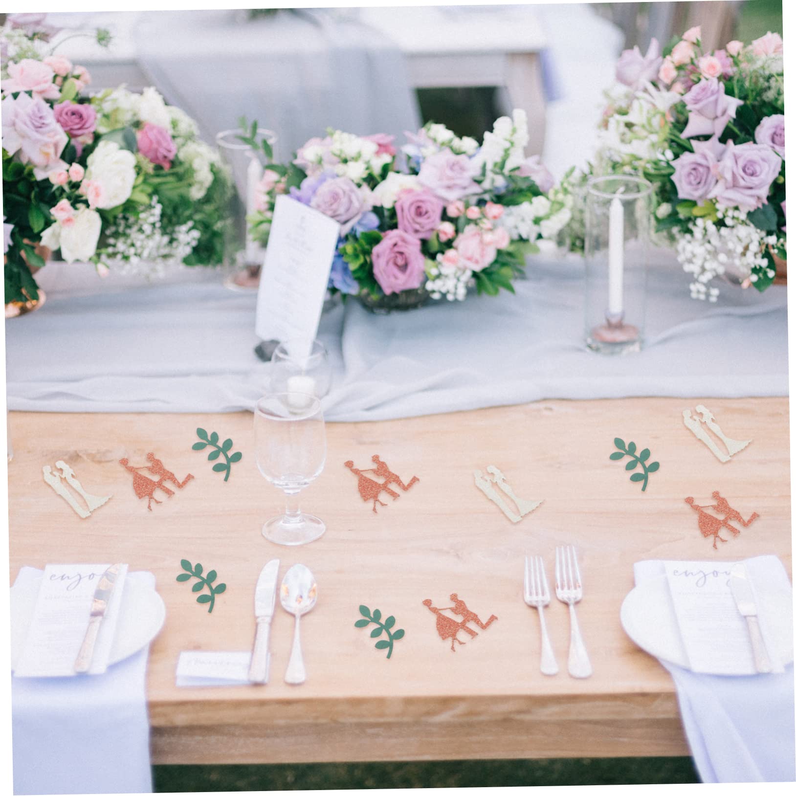 Abaodam 5 Piezas 2 Confeti De Mesa De Boda Adorno De Mesa De Boda Confeti De Mesa De Despedida De Soltera Confeti De Papel para Boda Comedor Novia Papel del Arte Suministros para La Fiesta
