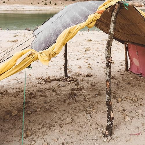 Miniatura 15 de Cuerda Paracord de 550 libras, 7 hebras de cuerda de paracaídas de 100 pies 0.157 in, cuerda de paracaídas de nailon para campamento, camuflaje