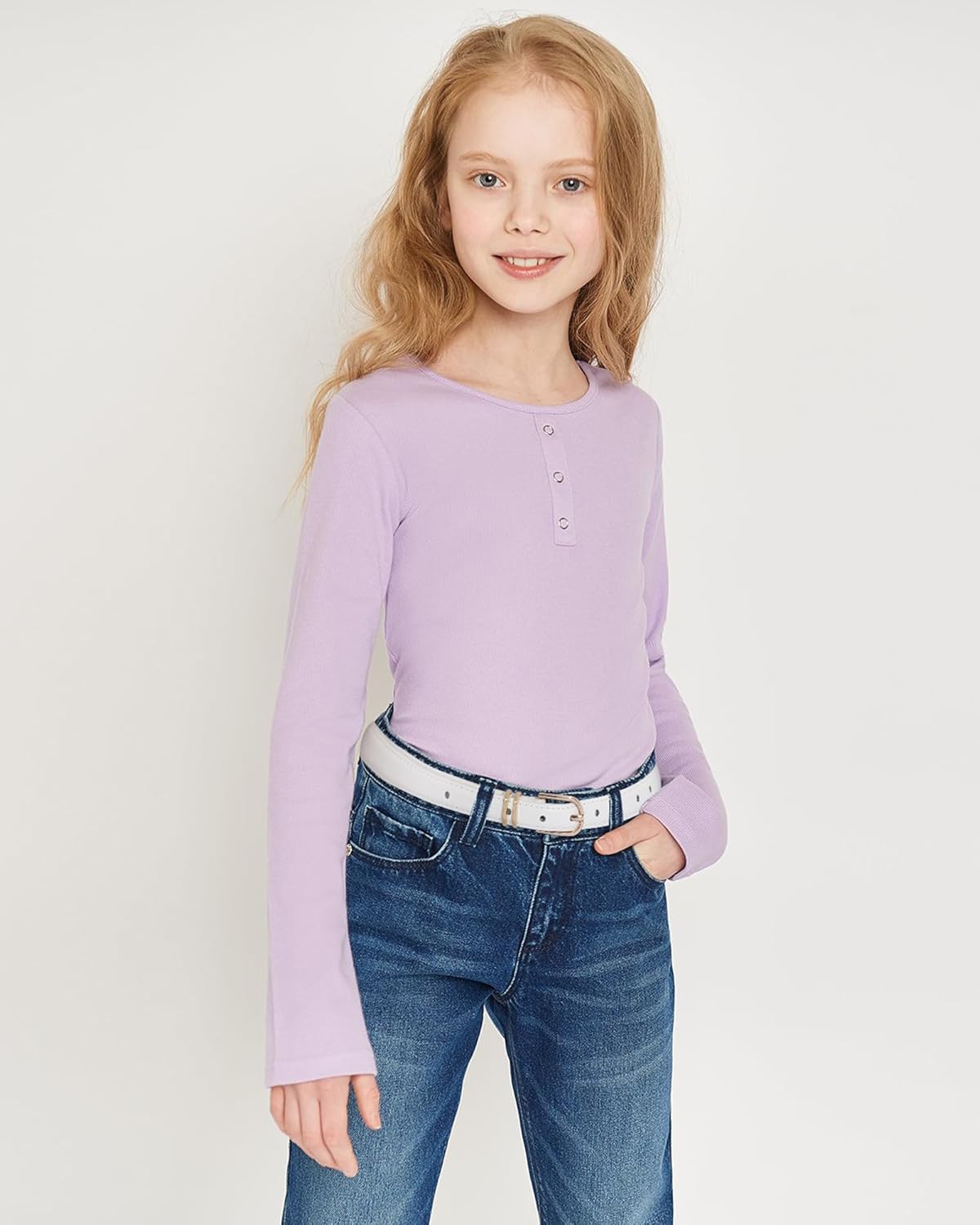 AWAYTR Kids Leather Belts for Girls - 2 Pack Toddler Girls Skinny Leather Belts for Jeans with Gold Buckle - Image 6