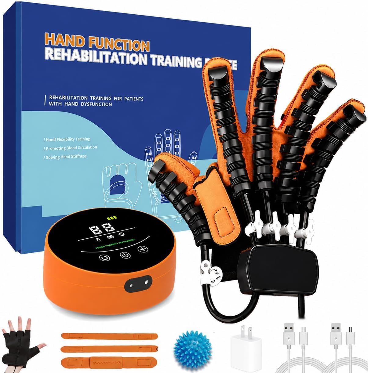 Photo 1 of Rehabilitation Robot Gloves for Stroke Recovery, Auto Finger Exerciser for Assisted Hand Training and Hand Function Rehabilitation (Right Hand L)