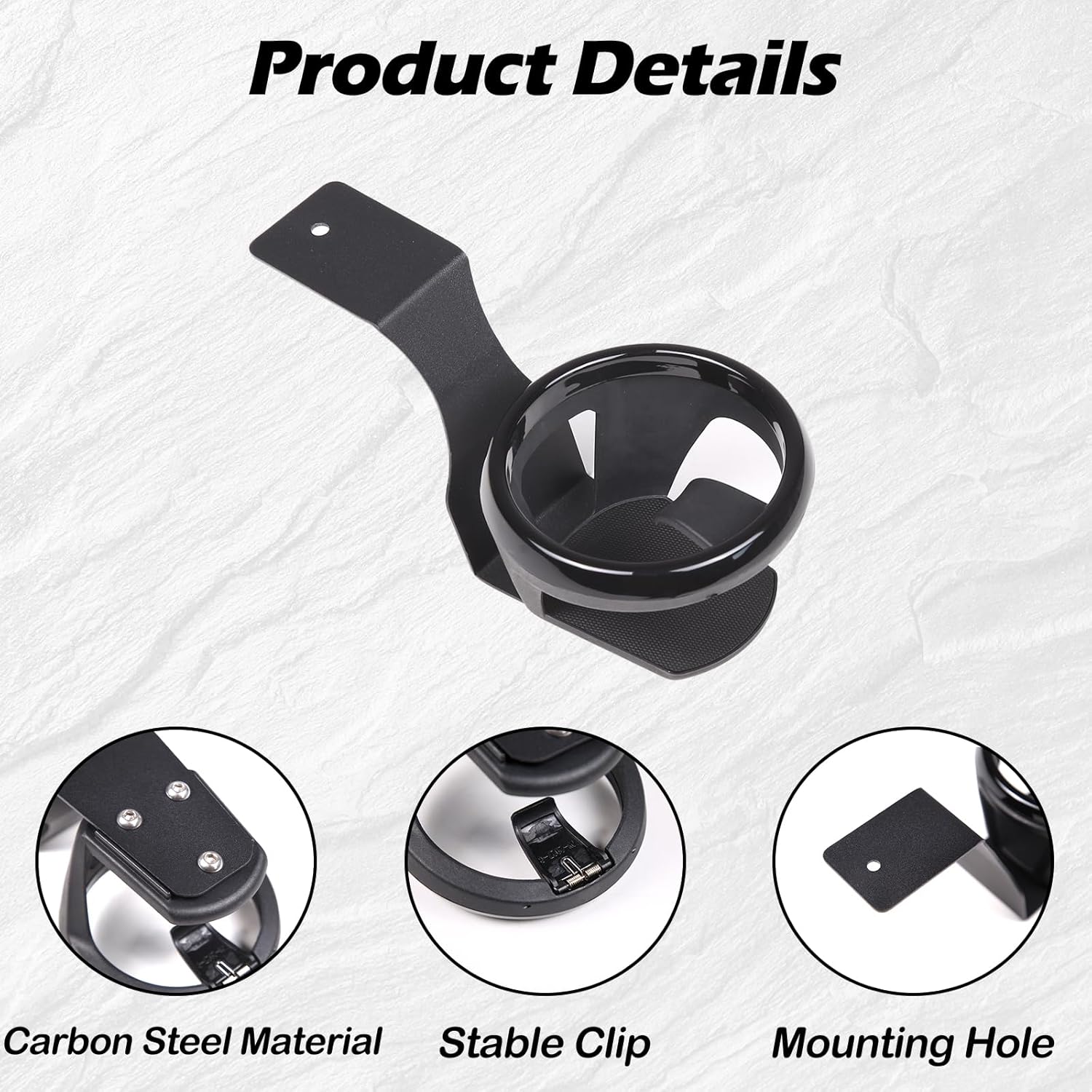 Car Rear Seat Air Vent Cup Holder Compatible with Hummer H2 2003-2007, Rear Air Outlet Drink Mount Stand, Water Bottle Mount (Black)