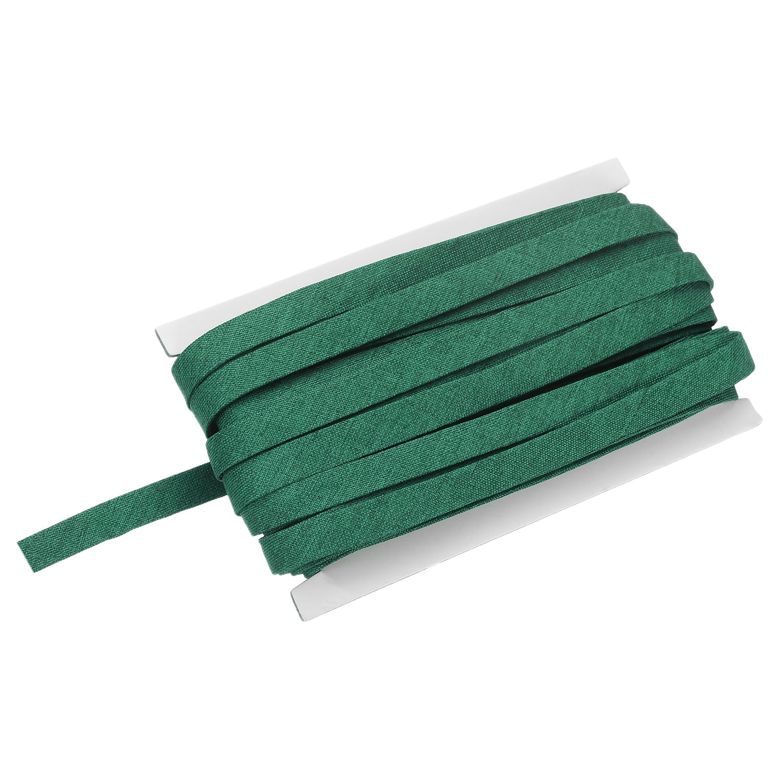 sourcing map Double Fold Bias Binding Tape, 1/2 Inch x 15 Yards Cotton Twill Tape Trim Ribbon for Sewing Wrapping Craft DIY, Dark Green