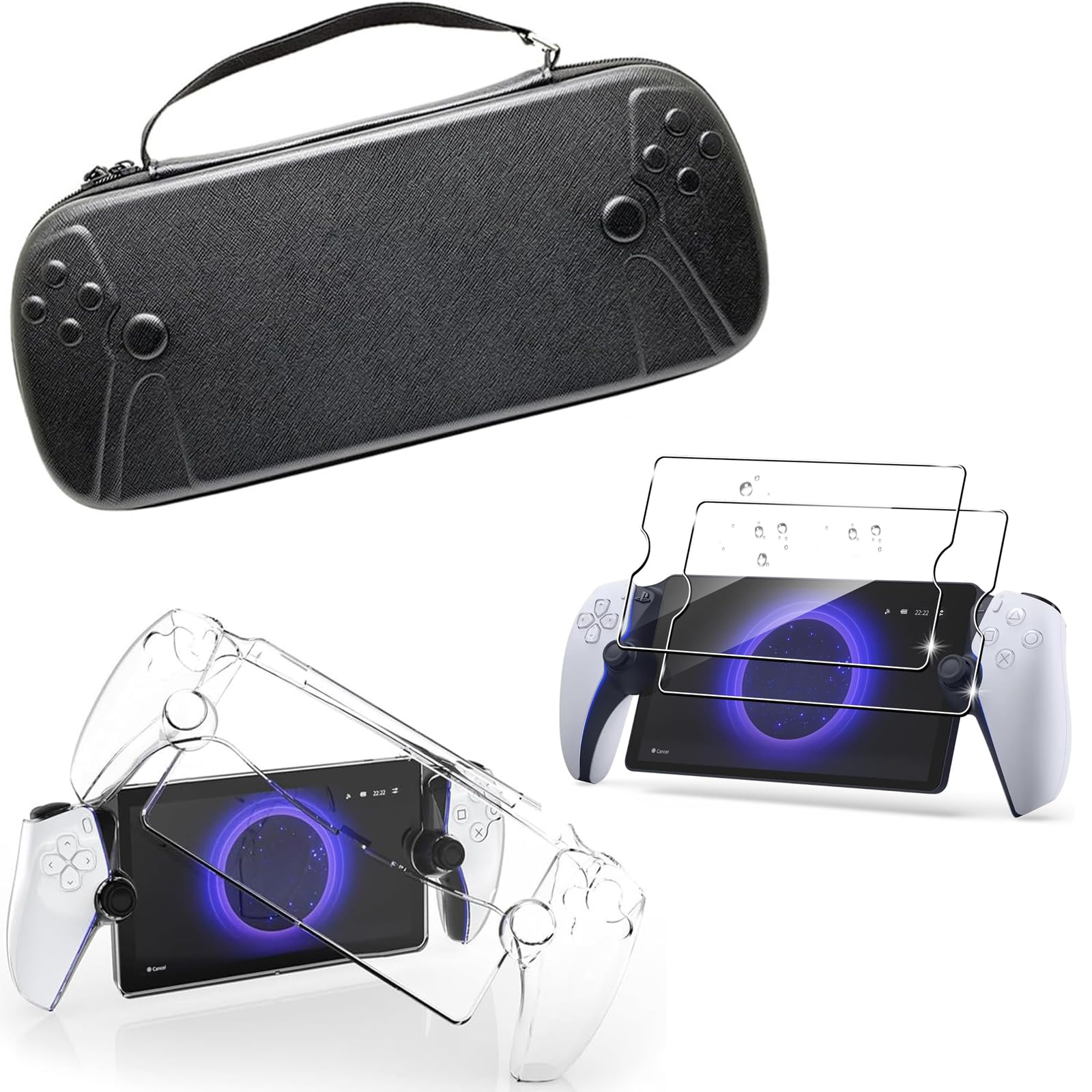 Custodia da viaggio per portale Playstation + custodia per Sony Playstation Portal, portatile, in tessuto Oxford, resistente ai graffi, antiurto, per portale PS