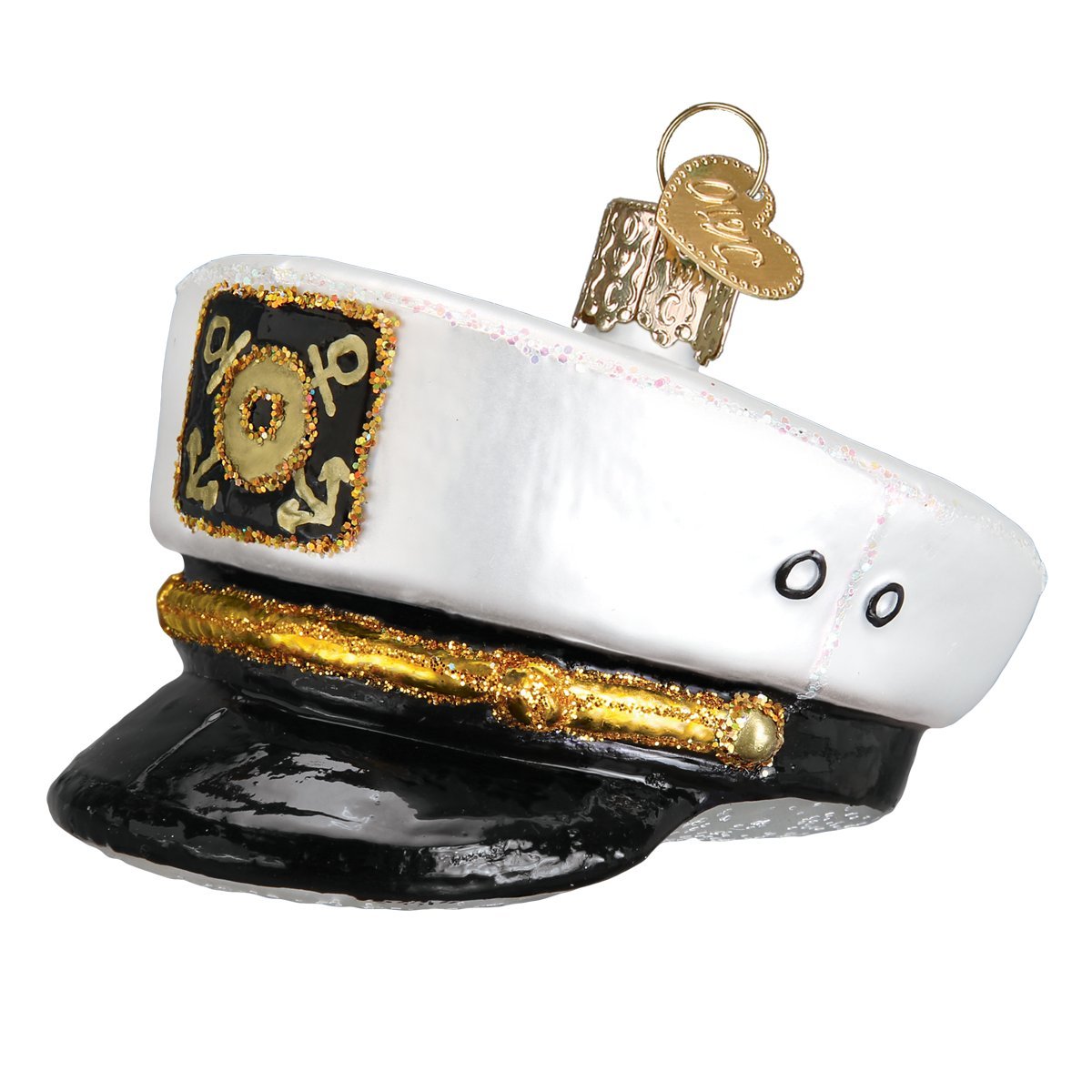Old World Christmas Captain's Cap Fisherman Collection Glass Blown Ornaments For Christmas Tree