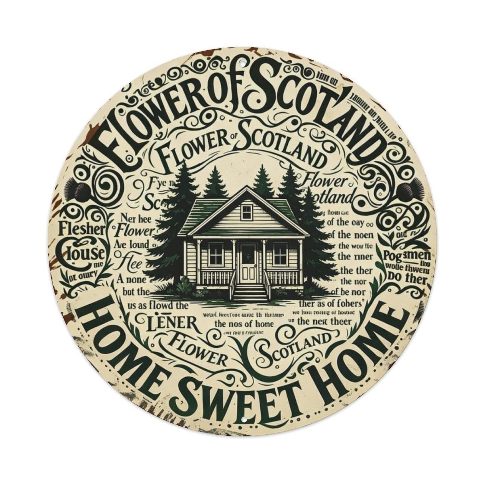Home Sweet Home Metal Tin Sign Plaque