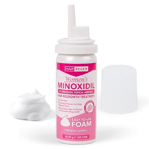 Miniatura 2 de Hair-Regen - Espuma de minoxidil al 5% para mujer, suministro de 1 mes para el crecimiento del cabello, tratamiento tópico clínicamente probado para