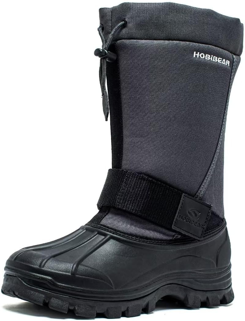 HOBIBEAR Men's Snow Boots - Insulated Waterproof