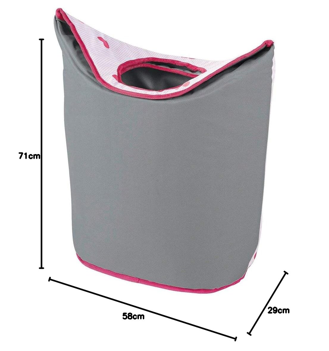 Sterntaler Cesta per panni Emmi L'Asinello Bambina, Portabiancheria, Rosa/Grigio, 71 x 58 cm