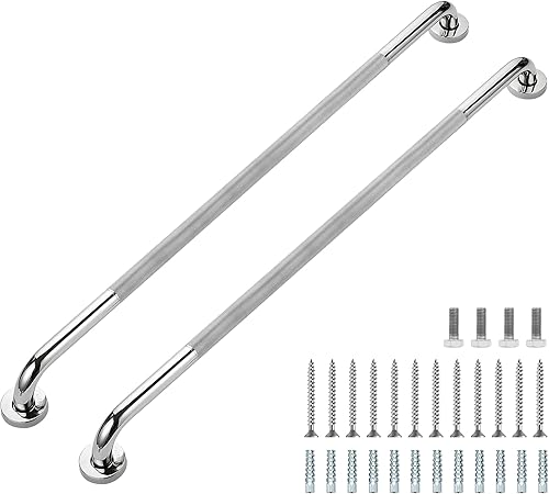 Miniatura 35 de Barras de agarre para ducha, paquete de 2 asas antideslizantes de ducha de 16 pulgadas para ancianos, barra de seguridad para ducha, barras