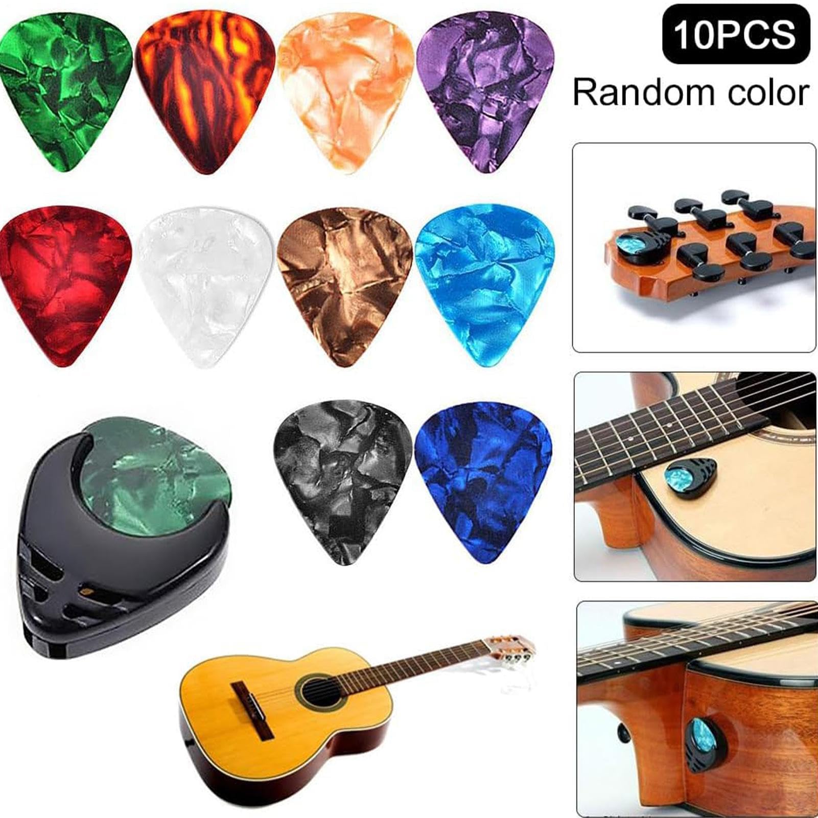 Light Guitar Picks, 0.46mm Plectrums for Ukulele with Adhesive Storage, Thin Durable Material Details with Bright Tone Function, Unique Selling Points, Professional Set for Kids Adults Strumming 11Pcs