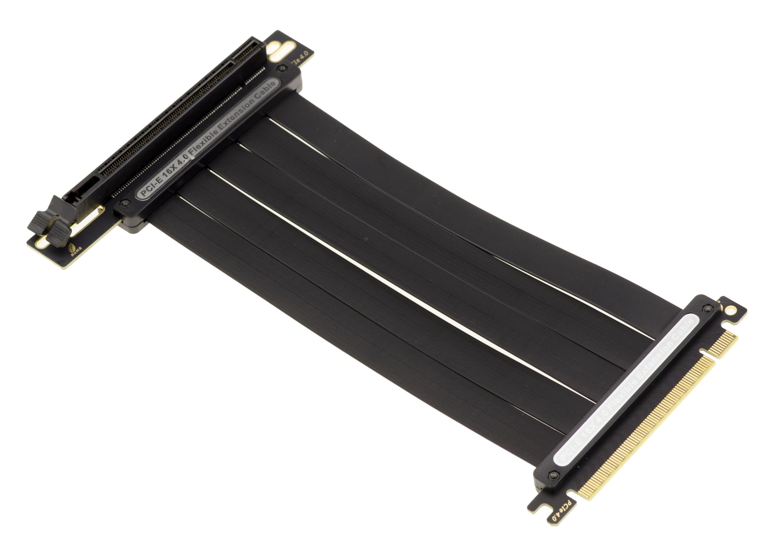 KALEA-INFORMATIQUE Riser PCIe x16 Gen4 souple 24 cm | Riser souple PCIe 4.0 x16 vers x16 de 24 cm.