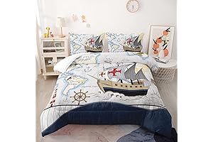 Ahoy Matey! Dive into the Pirate Adventures with Our Blue Ocean Nautical Bedding Set.