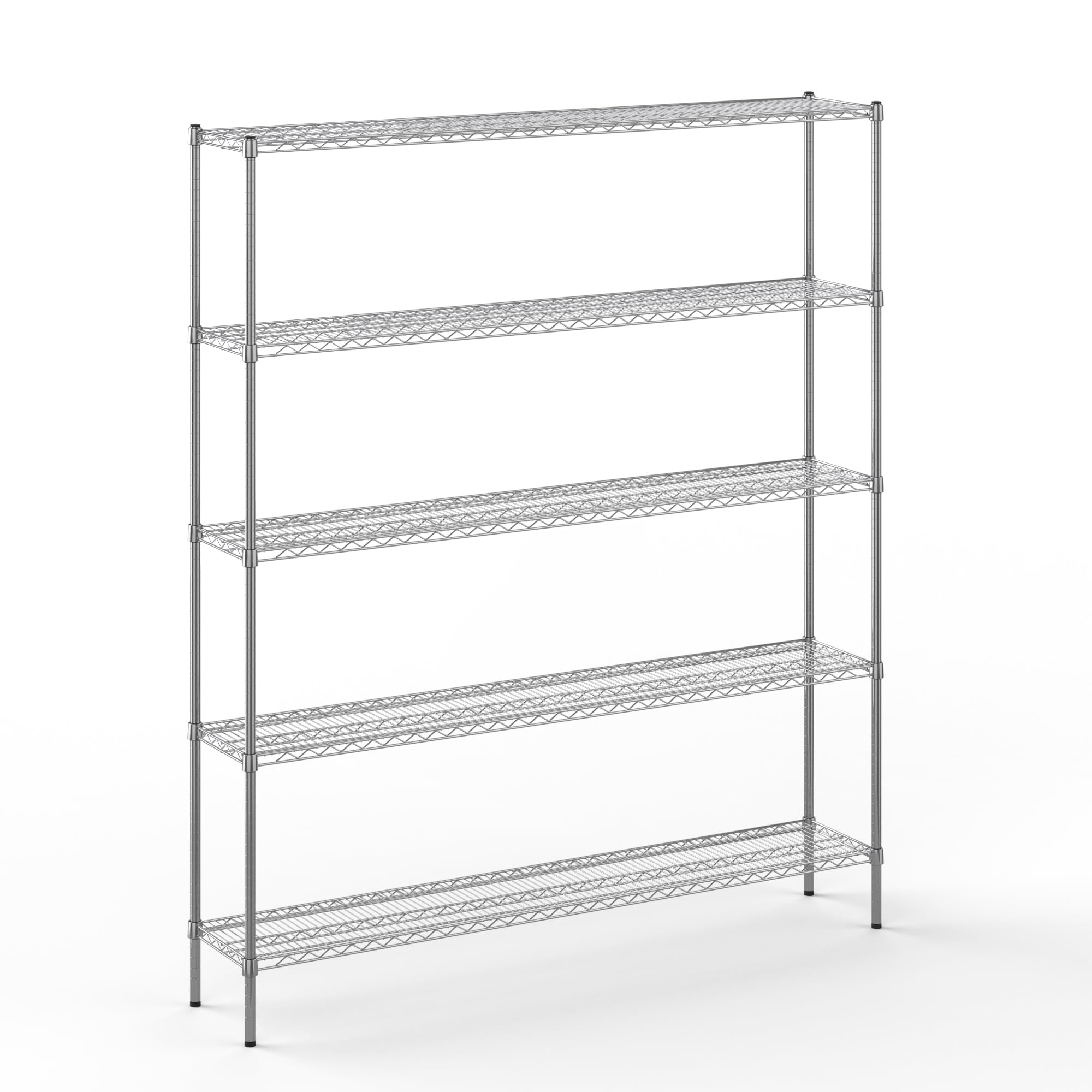 14" Deep x 72" Wide x 86" Height Wire Shelving Kit | 5-Tier | NSF Commercial Storage Rack Unit
