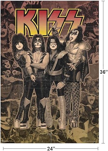 Miniatura 15 de Póster de Kiss Destroyer con portada de álbum, mercancía coleccionable, música de metal pesado, póster genial para pared, 24 x 36 pulgadas