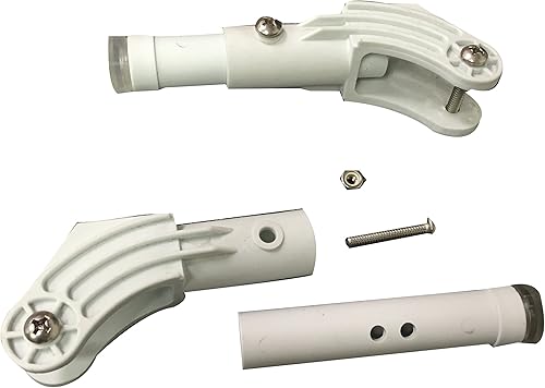 Miniatura 8 de Marine Boat Aluminio Blanco Polietileno Natación Embarcación 4 Pasos Escalera Gancho 46X15