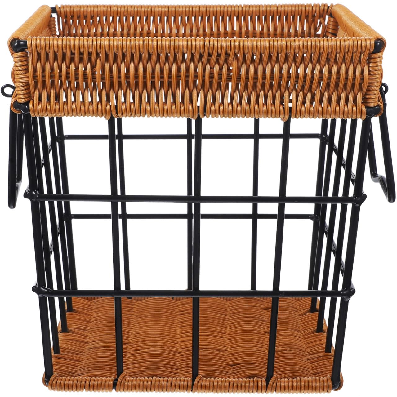 Panier à Pain Tressé Carré 30x30 Cm en Fer Anti-rouille Panier de Rangement Robuste pour Service en Boulangerie et Pâtisserie Multifonction pour Usage Professionnel et Domestique