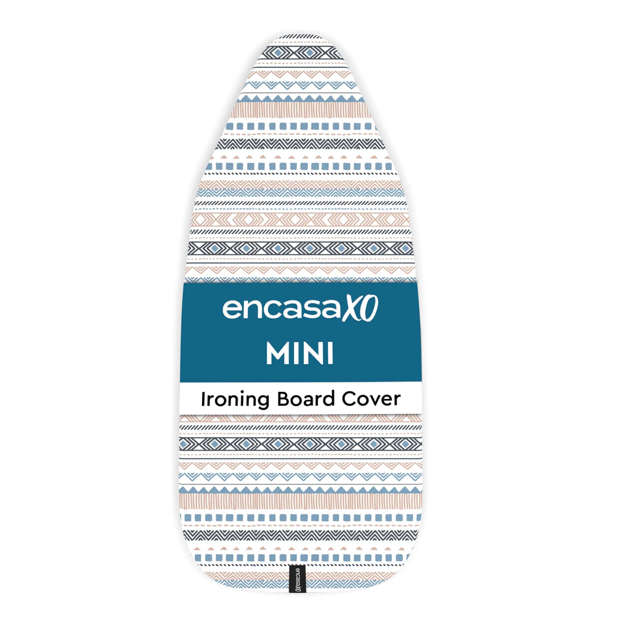 Encasa XO Ironing Board Covers and pad 125x46 cm- Thick 3mm Felt Padding, Drawstring Tightening & Lock, Heat Reflective, Scorch & Stain Resistant, for Wide Ironing Board - Grey Tiles — view 30