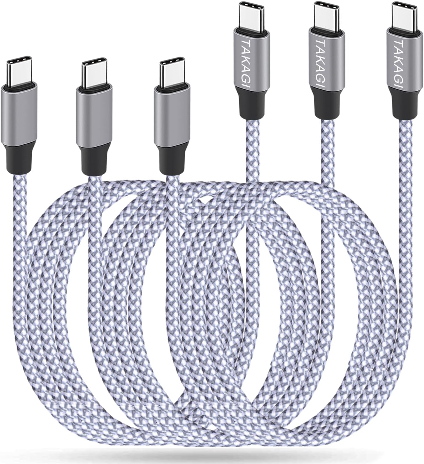 USB C Cable,for iPhone 17 16 Charger Cord,USB C to USB C Fast Charging Braided Nylon 60W 6FT 3Pack Type C Cable for iPhone 17 Pro Max 16 15 Pro,Plus,iPad mini,Air 5,MacBook,Samsung Galaxy S25,S24,S23