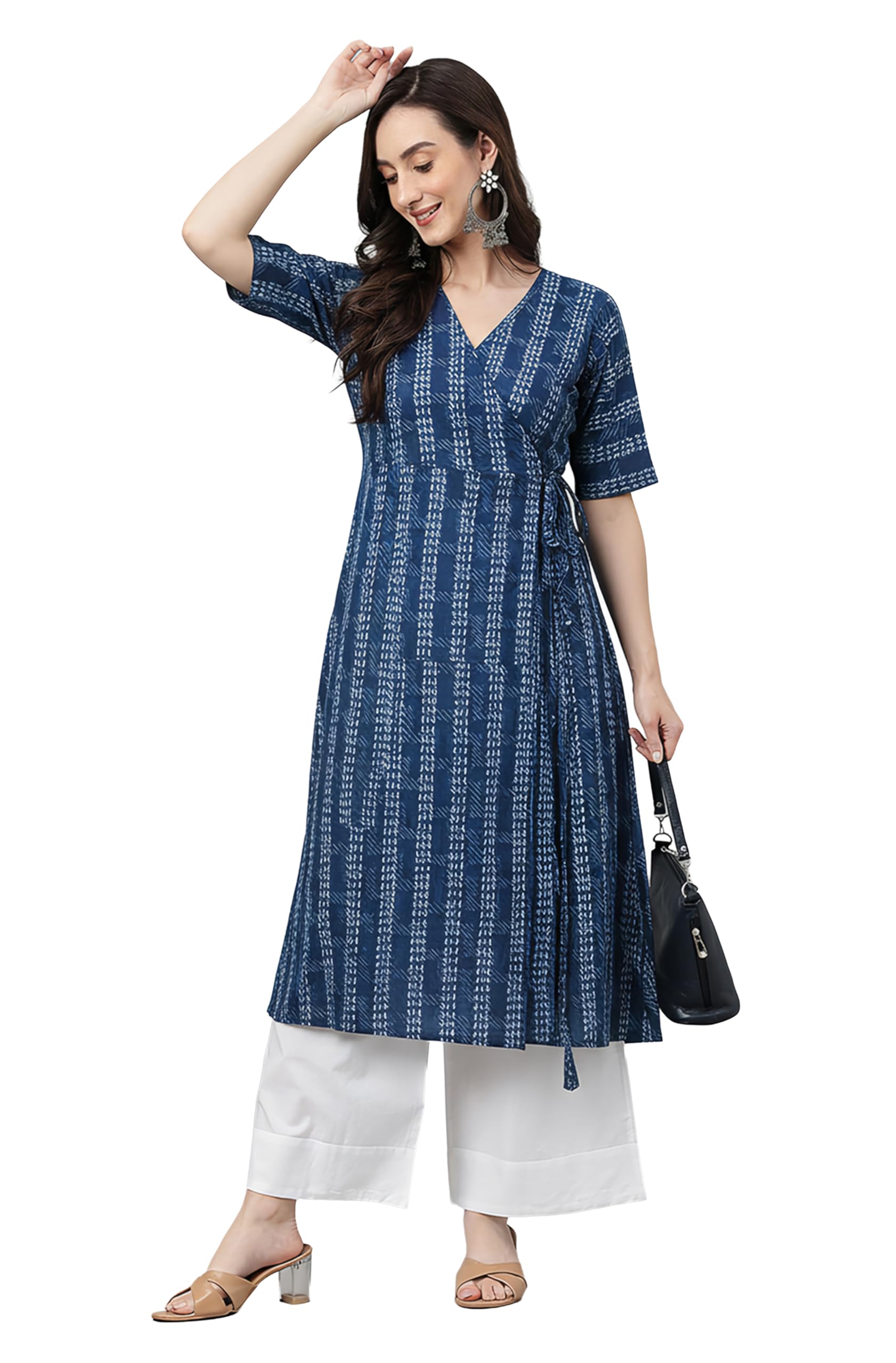 janasya Women's Cotton Regular Fit Casual Geometric Regular Kurta/Kurti-picture-20