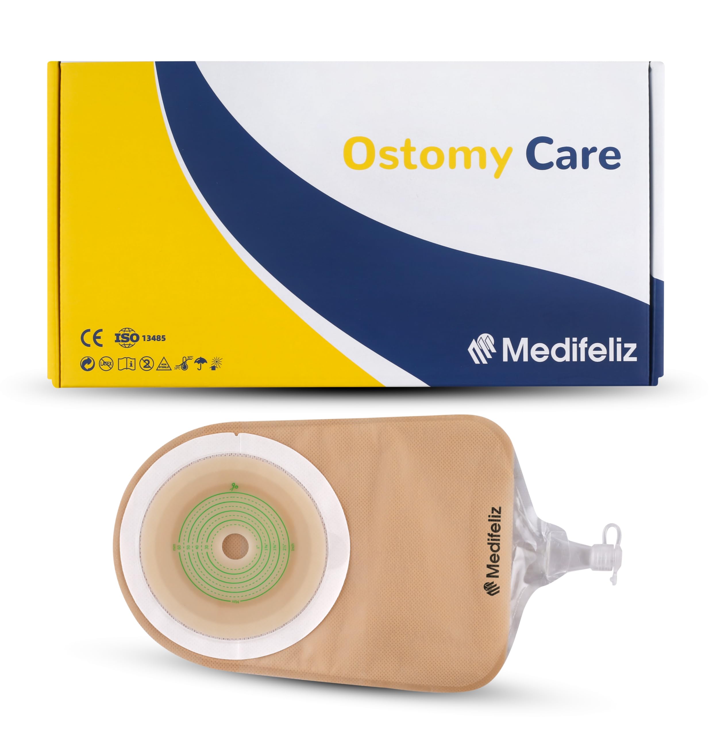 10636 One-Piece Urostomy Bag Opaque 60mm (Pack Of 10)