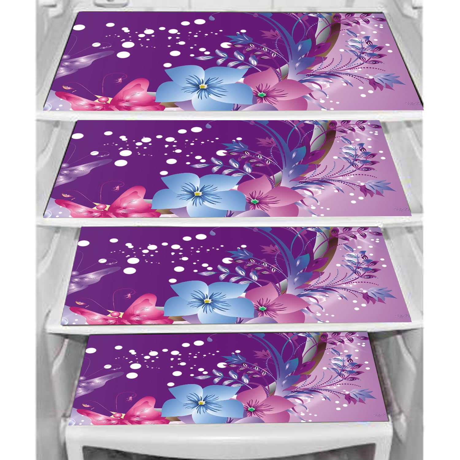 Dakshya Industries Pack of 4 Waterproof Fridge Mats - Size 29x44 cm | Protect Your Fridge and Kitchen Surfaces (NRSN)-image-17