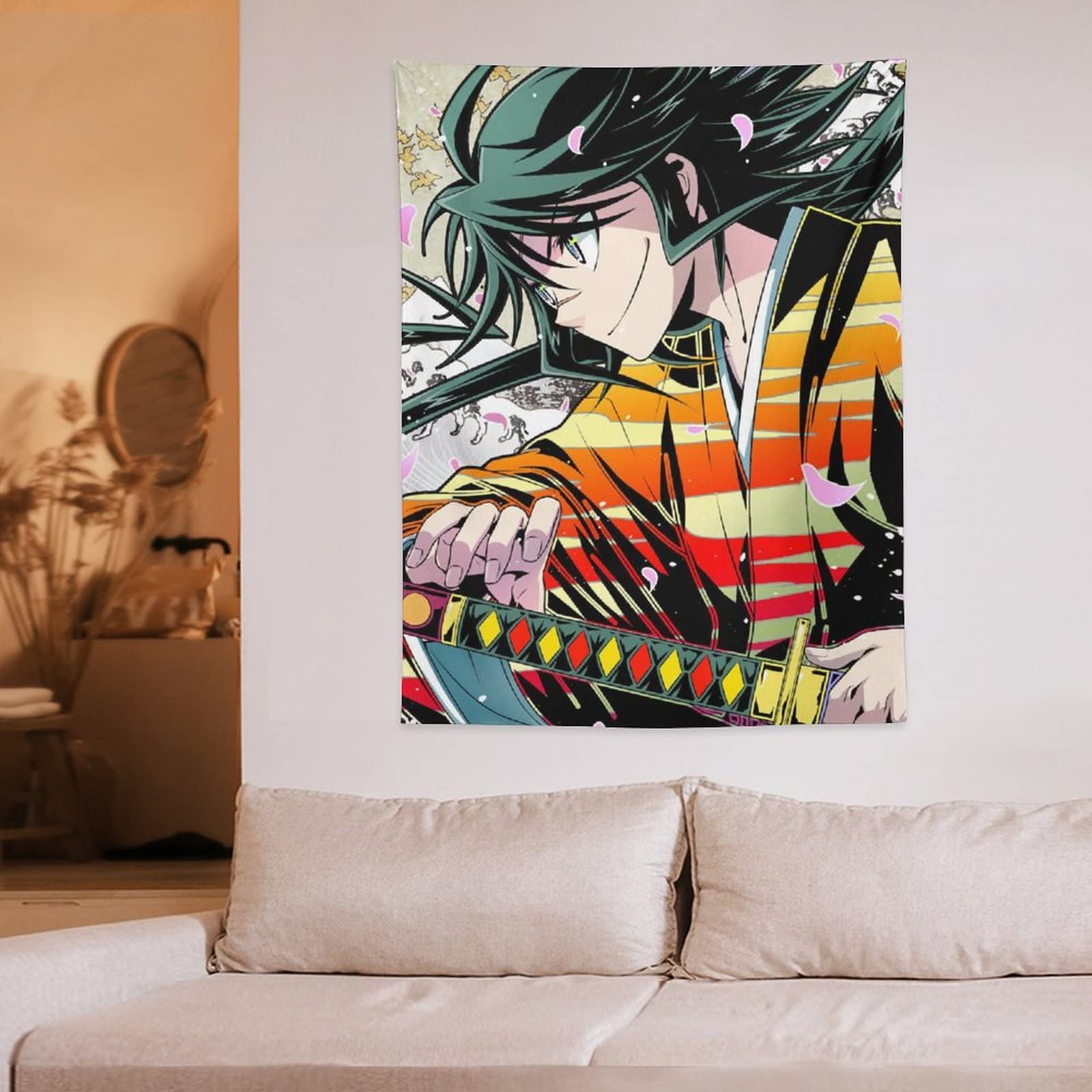 Amazon.co.jp: タペストリー 可愛い アニメ柄 ムシブギョー 月島仁兵衛