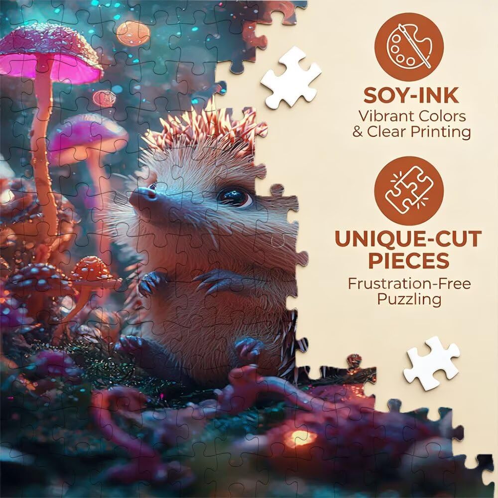 Puzzle 4000 sztuk, Grzyby Erico 3D Puzzle dla dorosłych wymagające, artystyczne puzzle edukacyjne, zabawne i stymulujące dekoracyjne puzzle dla rodziny, prezent i dekoracja ścian DX0YL6-709