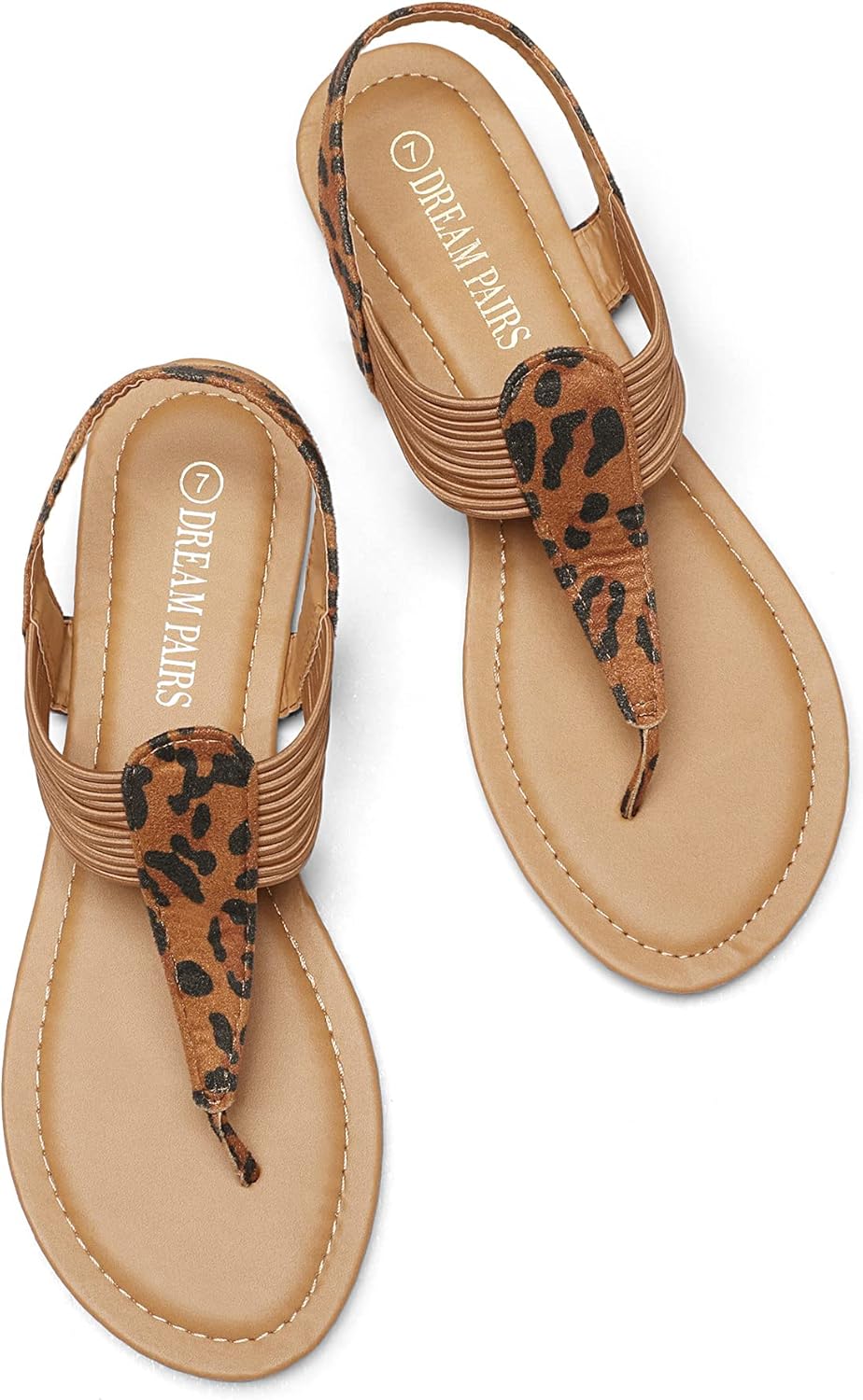 DREAM PAIRS Women's Elastic Strappy String Thong Ankle Strap Summer Gladiator Sandals - Image 5