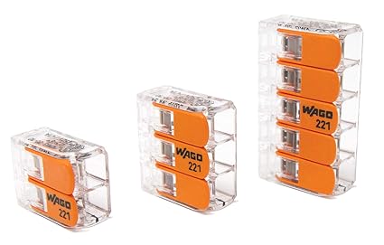 WAGO 221-61x LEVER-NUTS 10AWG 95pc Compact Wire Connector Assortment