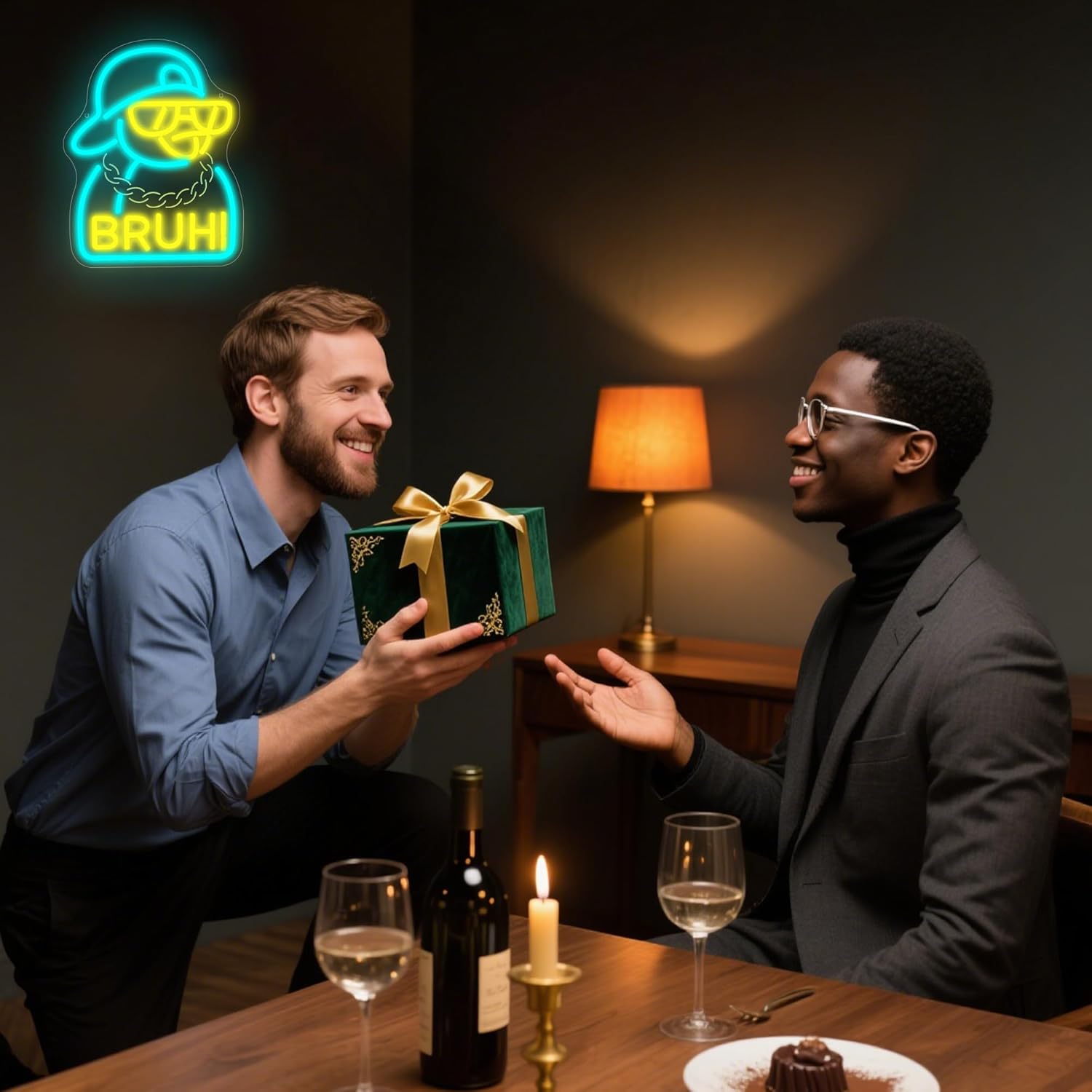 Hiphop Penguin Neon Sign for Wall Decor Dimmiable Music Neon Light for Man Cave Light Up Sign for Home Bar Living Room Music Room Store Garage Park Birthday Gift Art Size13.7 * 10.8In(WZCP219) - Image 6