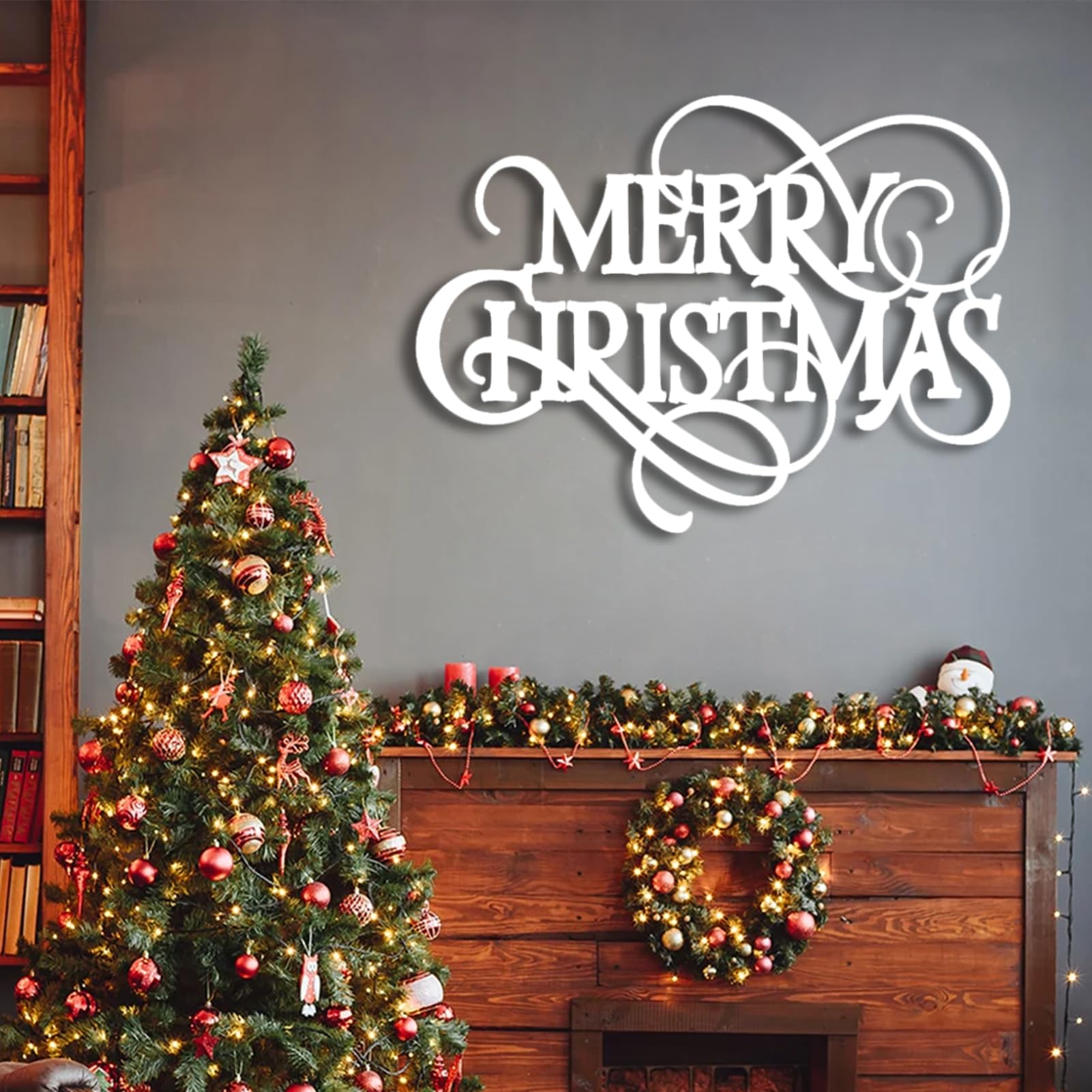 Amazon.com: Yemwot Christmas Metal Wall Art, Merry Christmas Metal