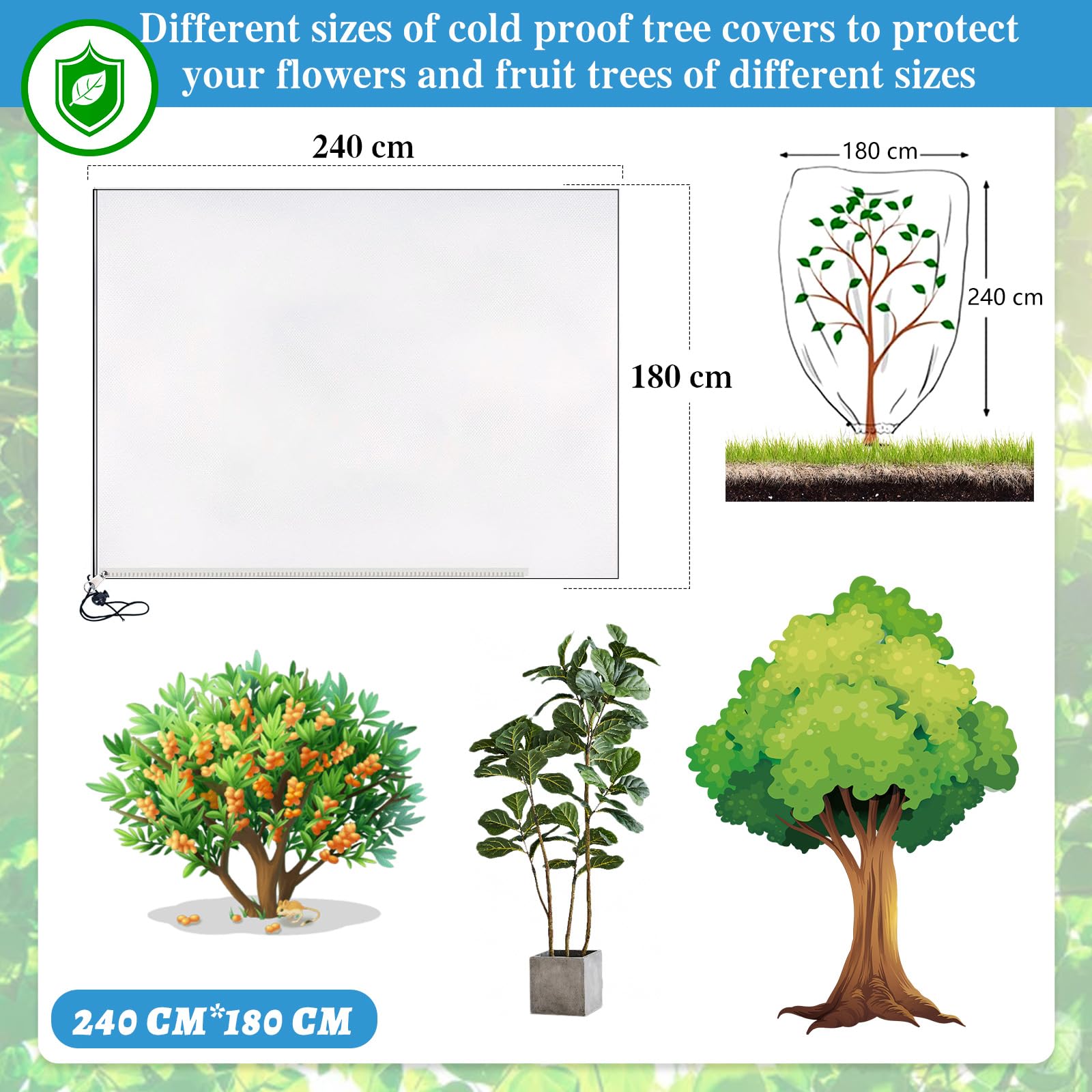 Housses de protection contre le gel, couvertures de gel pour plantes