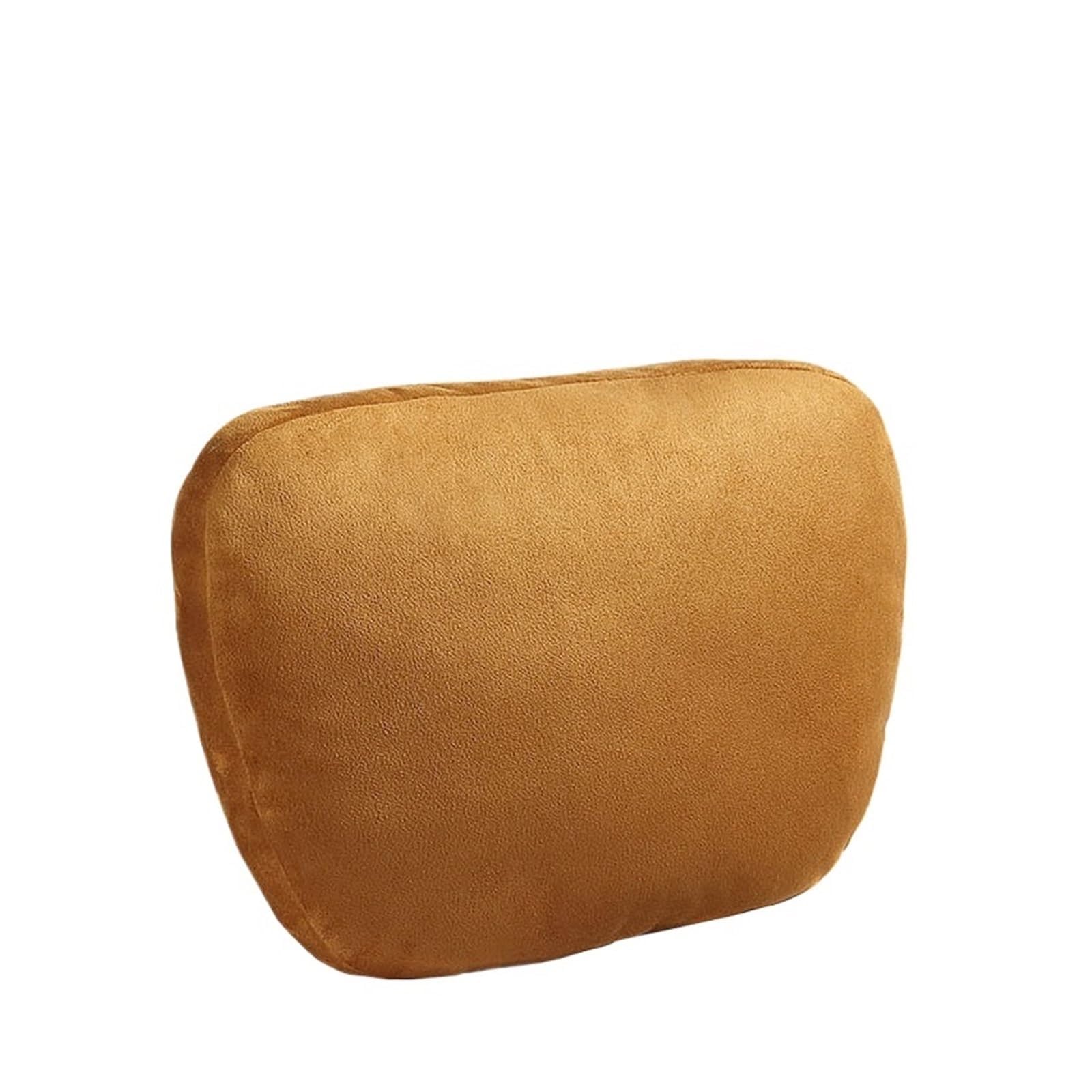 ONEMAJI Car Neck Pillow for Seat Leon Mk3 5F 2013-2019 2018 2017 2016 2015 2014, Ergonomic Cervical Relief Soft Interior Accessory Breathable Headrest Cushion Neck Support Pad,Brown-1pc