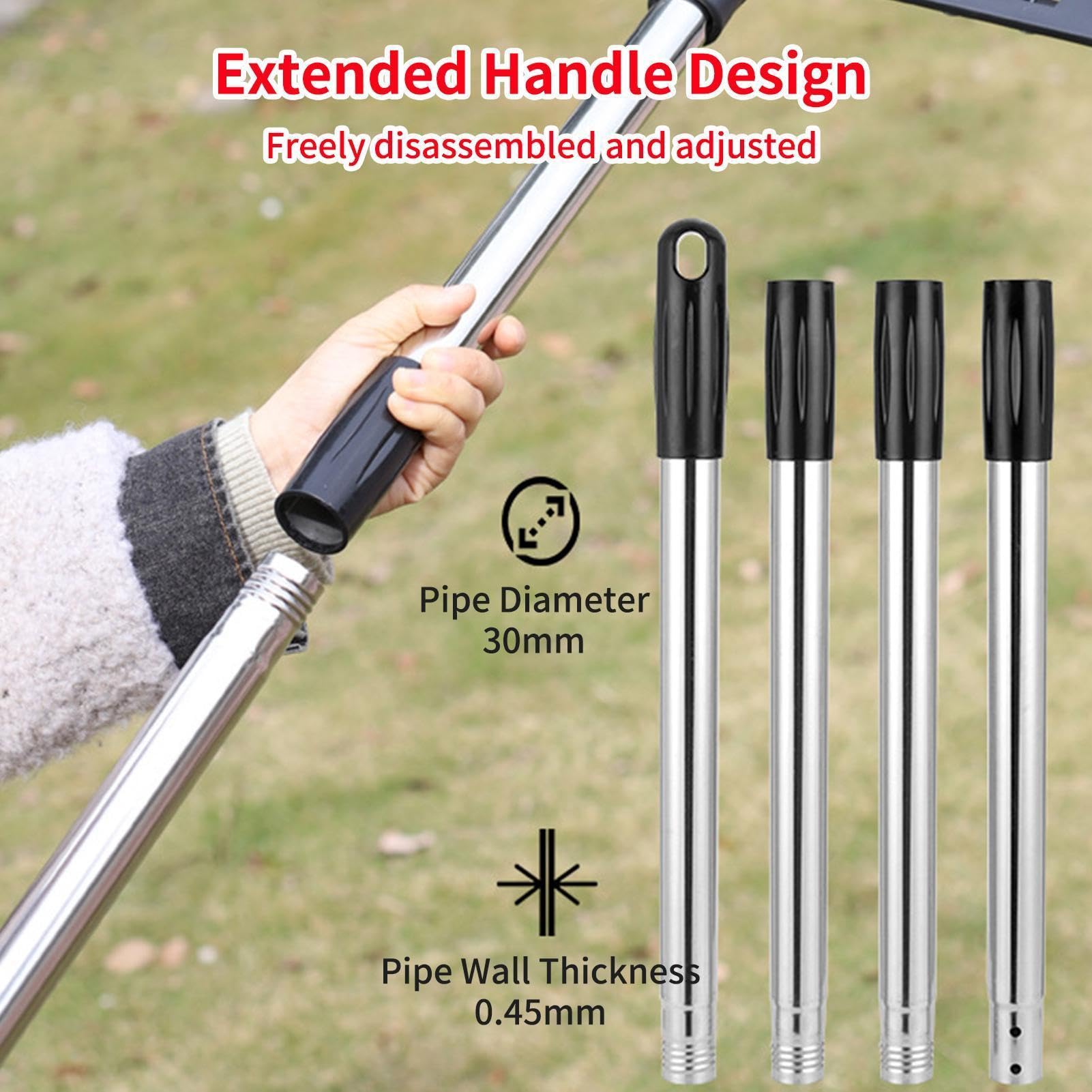 Rechen Garten | Garten-Laubrechen - 98–160 cm, Dehnbar Und Verstellbar