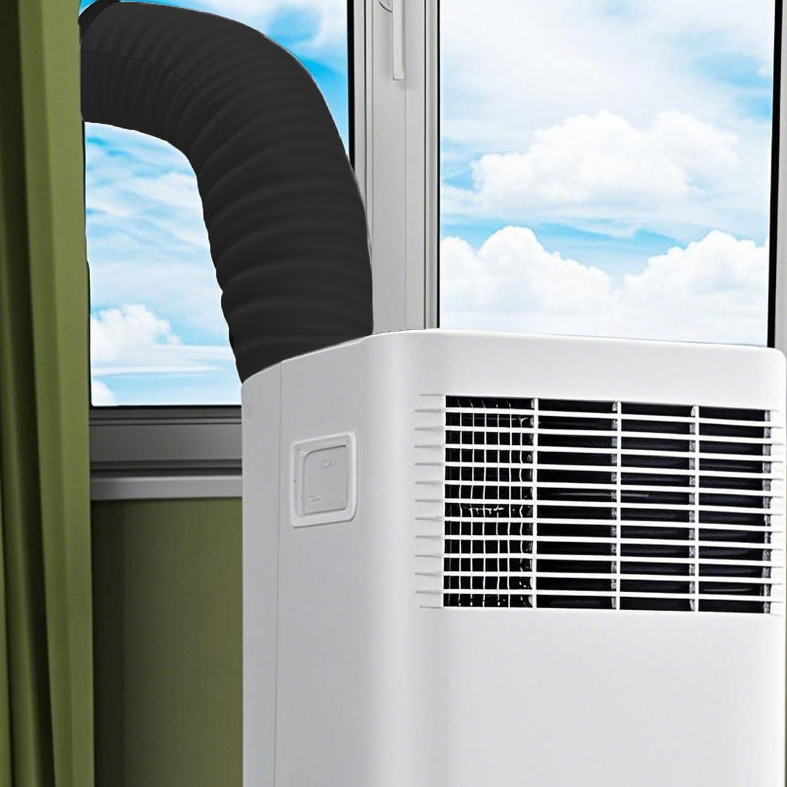 AC Sleeve, Hose Insulation, Energy-Saving Exhaust Cover with Zipper, Weather-Resistant Wrap, Heat-Blocking Tube Shield for Portable Air Conditioner, Indoor, Outdoor, Home, Window Vent Use
