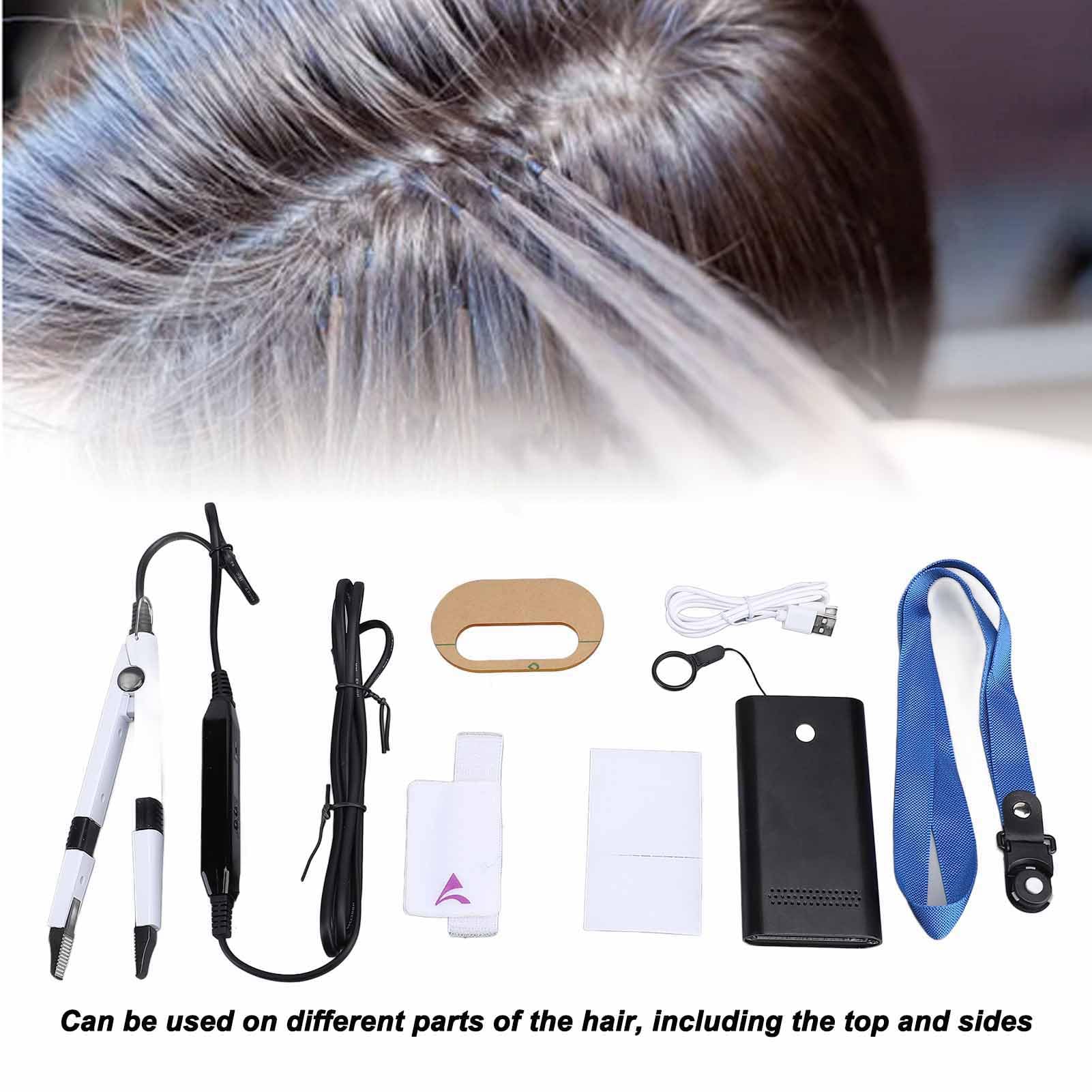 Kit Macchina per Extension Capelli Luce UV, Estensione Capelli Portatile a Polimerizzazione Rapida 15W Colla UV Estensione Parrucca V Light Lampada UV LED, per Parrucchiere