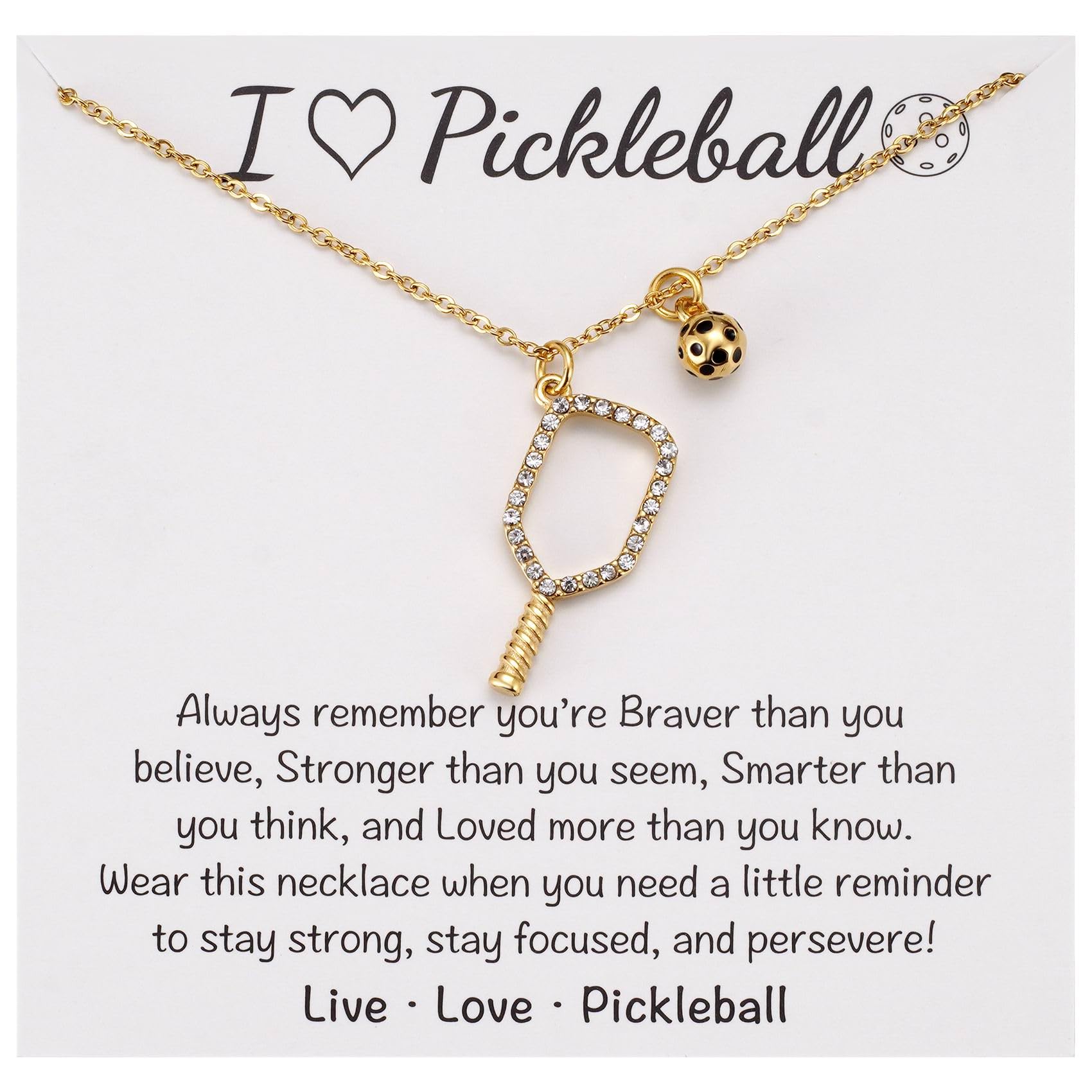 MIXJOY Pickleball Gifts for Women, Pickleball Teams Gifts, Pickleball Sport Lovers Gift, PB Necklace Valentine's Day Bday for Women