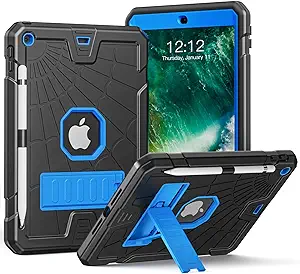 SIBEITU iPad 5th Generation Case for Kids | iPad 6th Generation Cases with Stand | iPad 9.7 Case W/Pencil Holder 2018/2017 | Slim Shockproof Protective Case for iPad 9.7 inch 5th/6th Gen