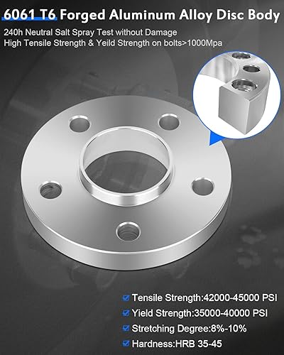 Miniatura 3 de ECCPP 4 espaciadores de rueda centrados en buje 5x112 de 0.787 in, 0.197 x 4.409 in a 0.197 x 4.409 in para 1997-2003 R170 SLK Clase SLK230 SLK320