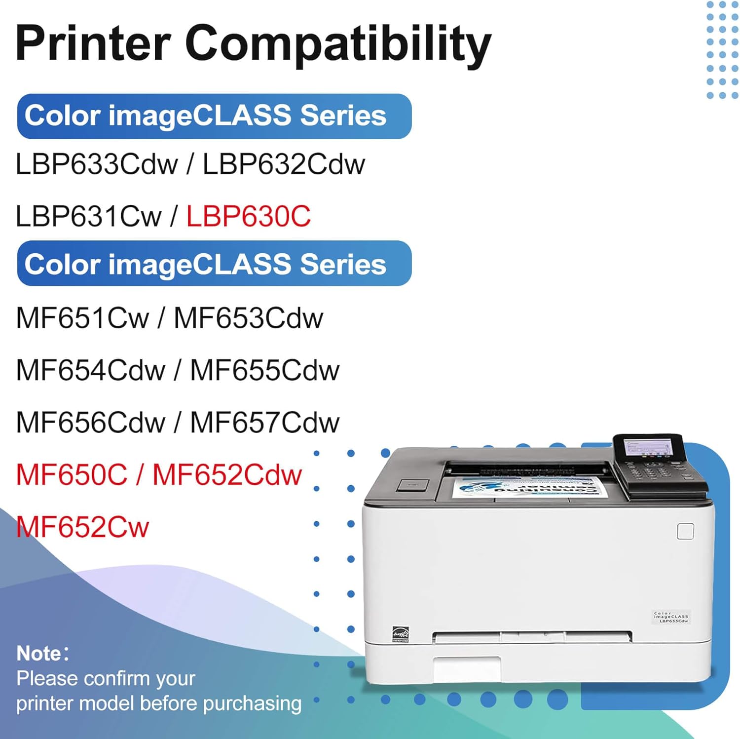067H Compatible for Canon 067 Toner Cartridge Set Replacement for Canon Color ImageClass MF656Cdw LBP632Cdw MF654Cdw MF653Cdw LBP633Cdw MF650C LBP630C Printer (4 Pack)