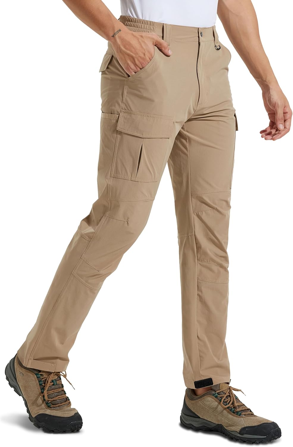 Men's Lightweight Hiking Cargo Pants Water-Resistant Quick-Dry Climbing Camping Fishing Work Outdoor Pants