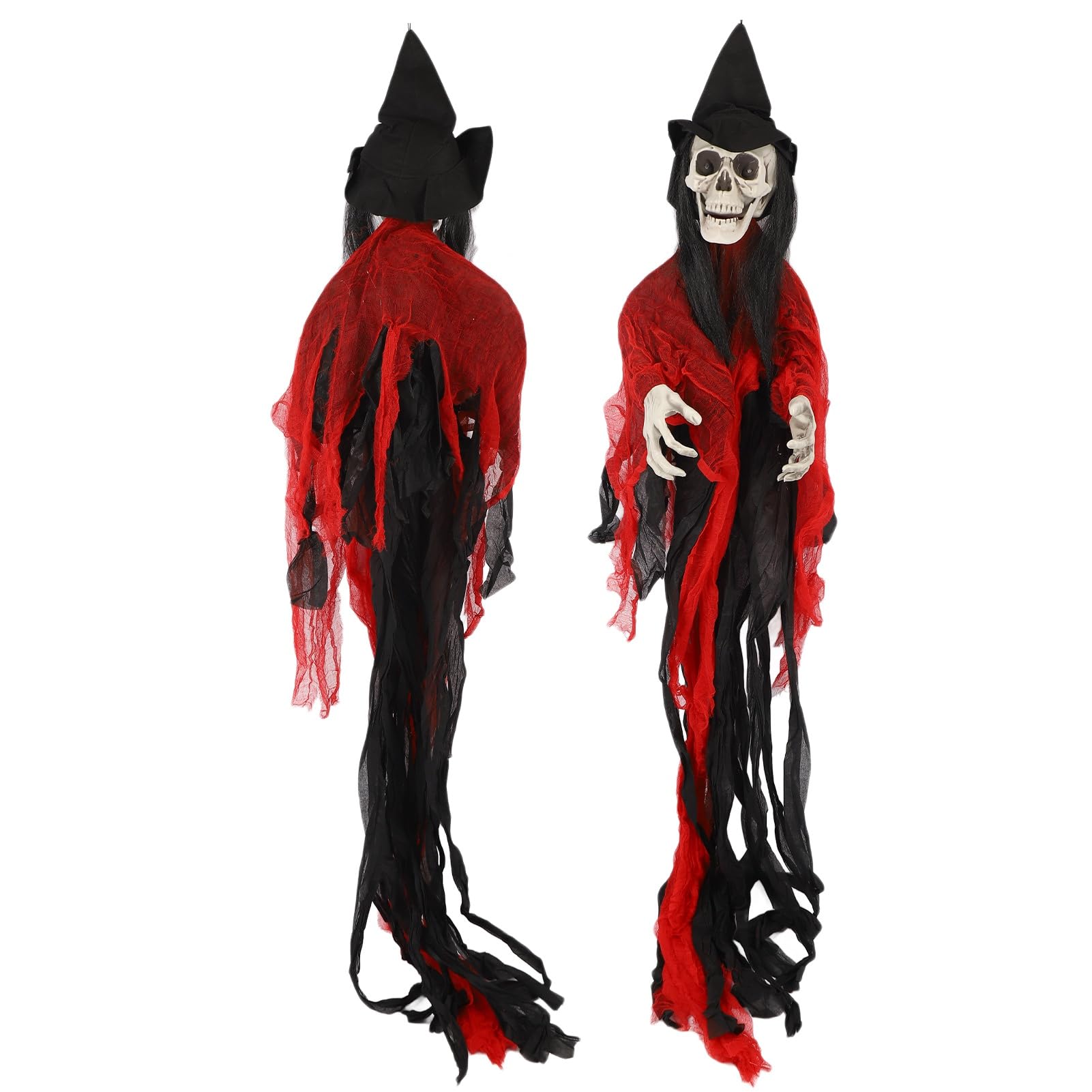 Wiszący Duch Na Halloween Z Dźwiękiem I światłem — Latający Duch Na Baterie Do Upiornych Dekoracji Na Imprezę Halloween