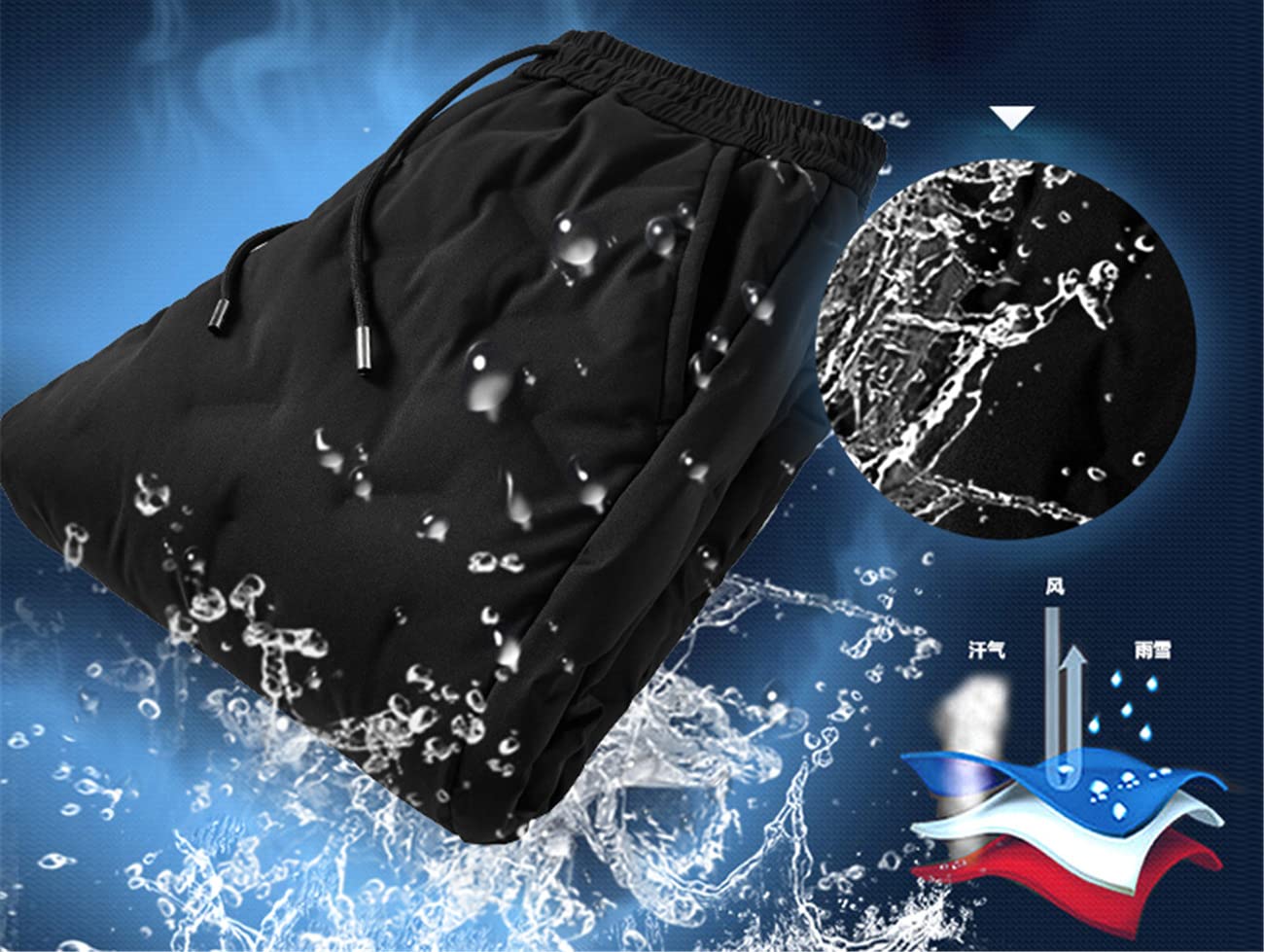 Anatra Bianca Maschio Pantaloni Sottili Dritto Neve Pantaloni Caldi Giù Imbottiti Pantaloni