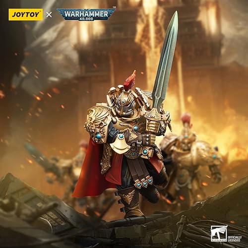 Miniatura 2 de JOYTOY Warhammer 40k Adeptus Custodes Blade Champion Figura de acción coleccionable a escala 118