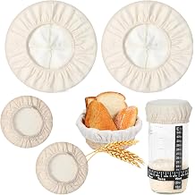 4PCS Round Bread Proofing Basket Cloth Liner,2 Size about 10&4 in | Banneton Liner, Reusable Proofing Basket Liner, Washable Bread Covers for Proofing, Sourdough Covers for Home Bread Making